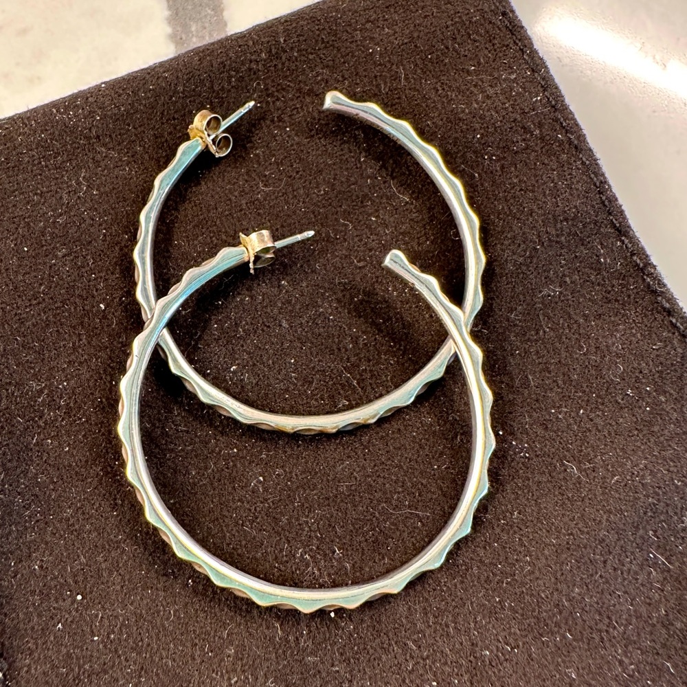 Genuine Pandora Sterling Silver hoop earrings